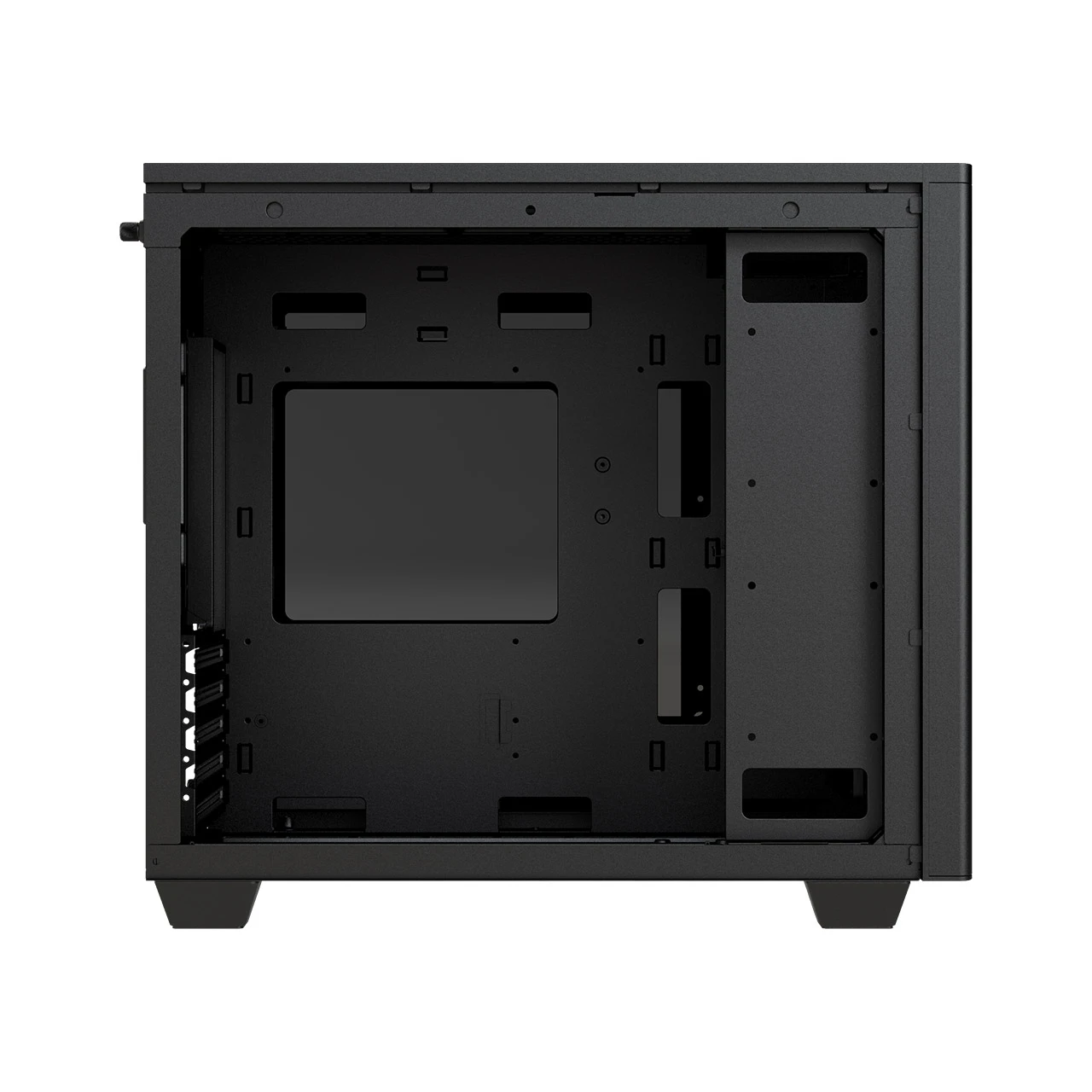 Компьютерный корпус FSP CST360B, Без БП, 2xUSB3.0/1xType-C, 2xFAN120, Tempered Glass, Black, mATX — 2