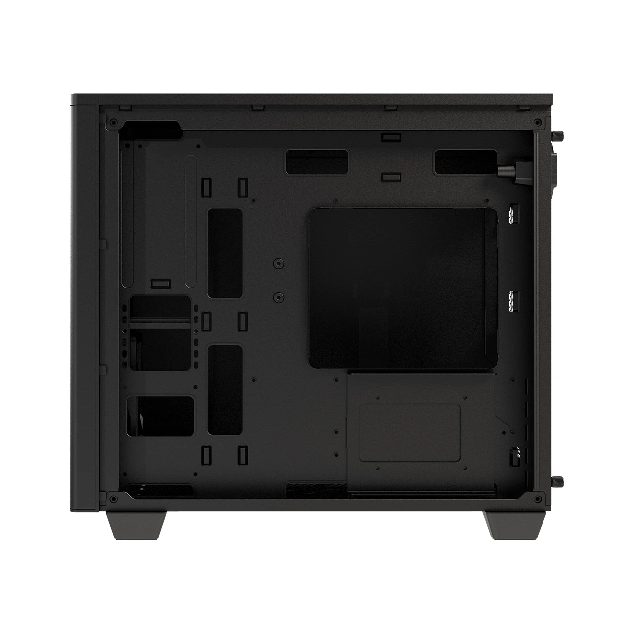 Компьютерный корпус FSP CST360B, Без БП, 2xUSB3.0/1xType-C, 2xFAN120, Tempered Glass, Black, mATX — 3