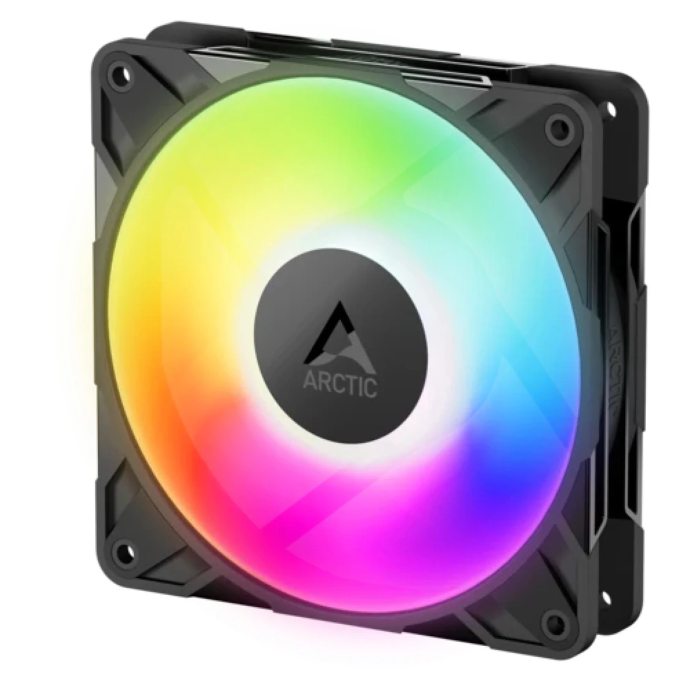 Кулер для корпуса ARCTIC P12 Pro A-RGB (Black), ACFAN00309A, 12cm, 600-3000rpm, 4Pin, Fluid Dyn.