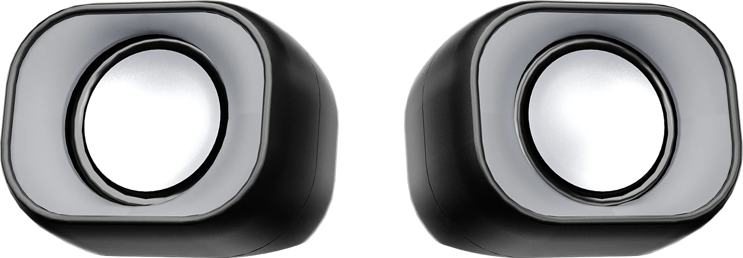 Колонки Meetion SP2010 Black, 2.0, USB+Jack 3.5mm, двойная диафрагма