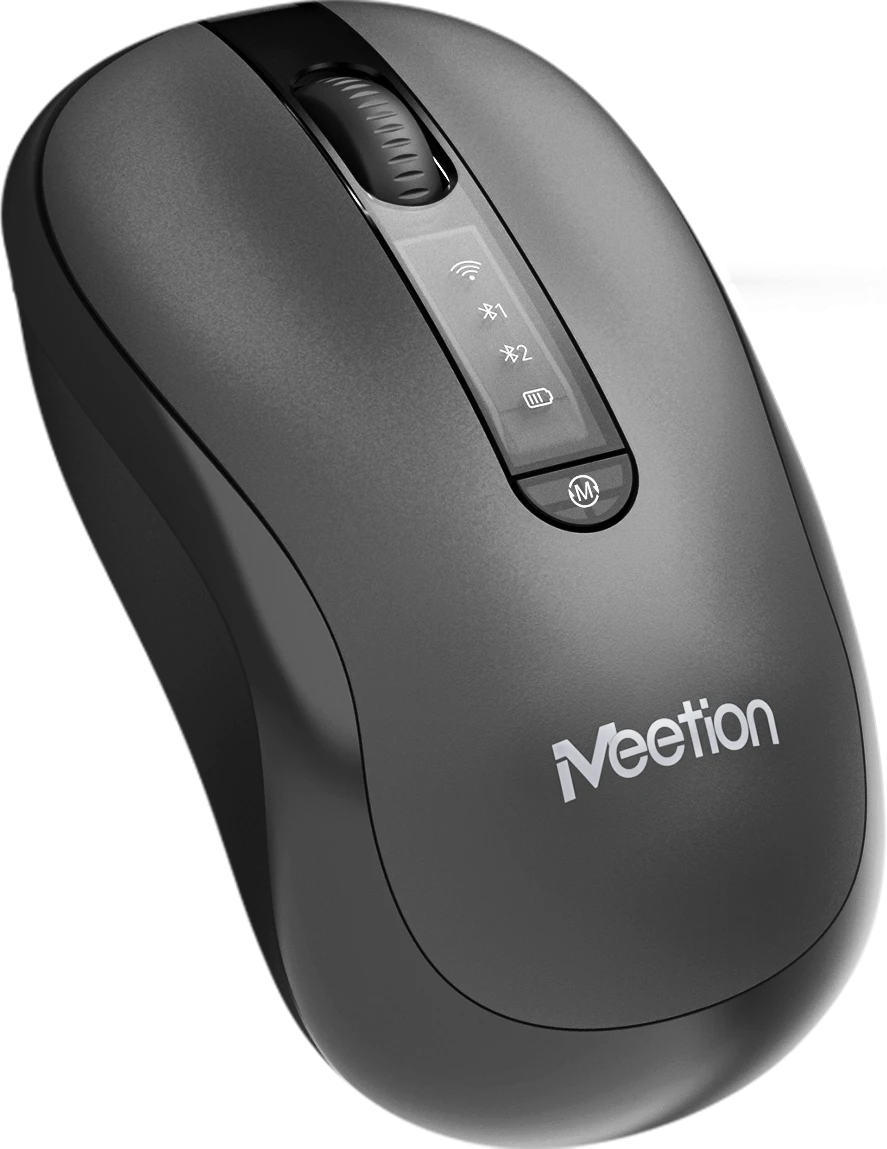 Мышь Meetion BTM185R Black, Wireless, Оптическая, 3200DPI, 4 Button, 300mAh, USB, 2.4 GHz/BT — 2