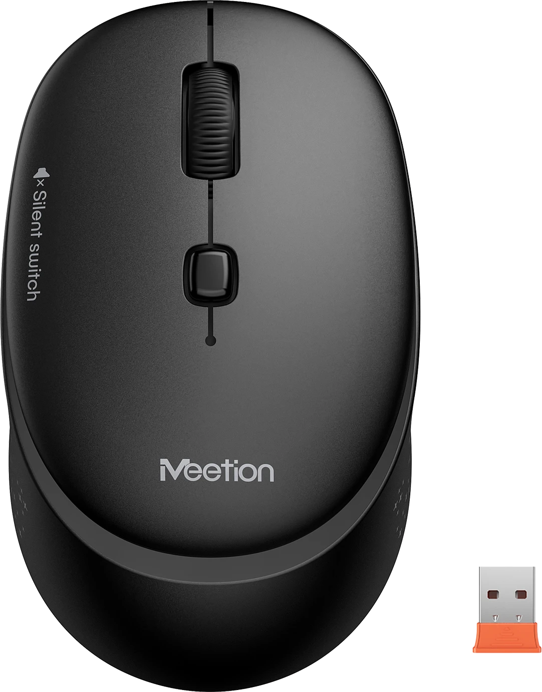 Мышь Meetion R571 Black, Wireless, Оптическая, 1600DPI, 4 Button, 1xAA, USB, 2.4 GHz