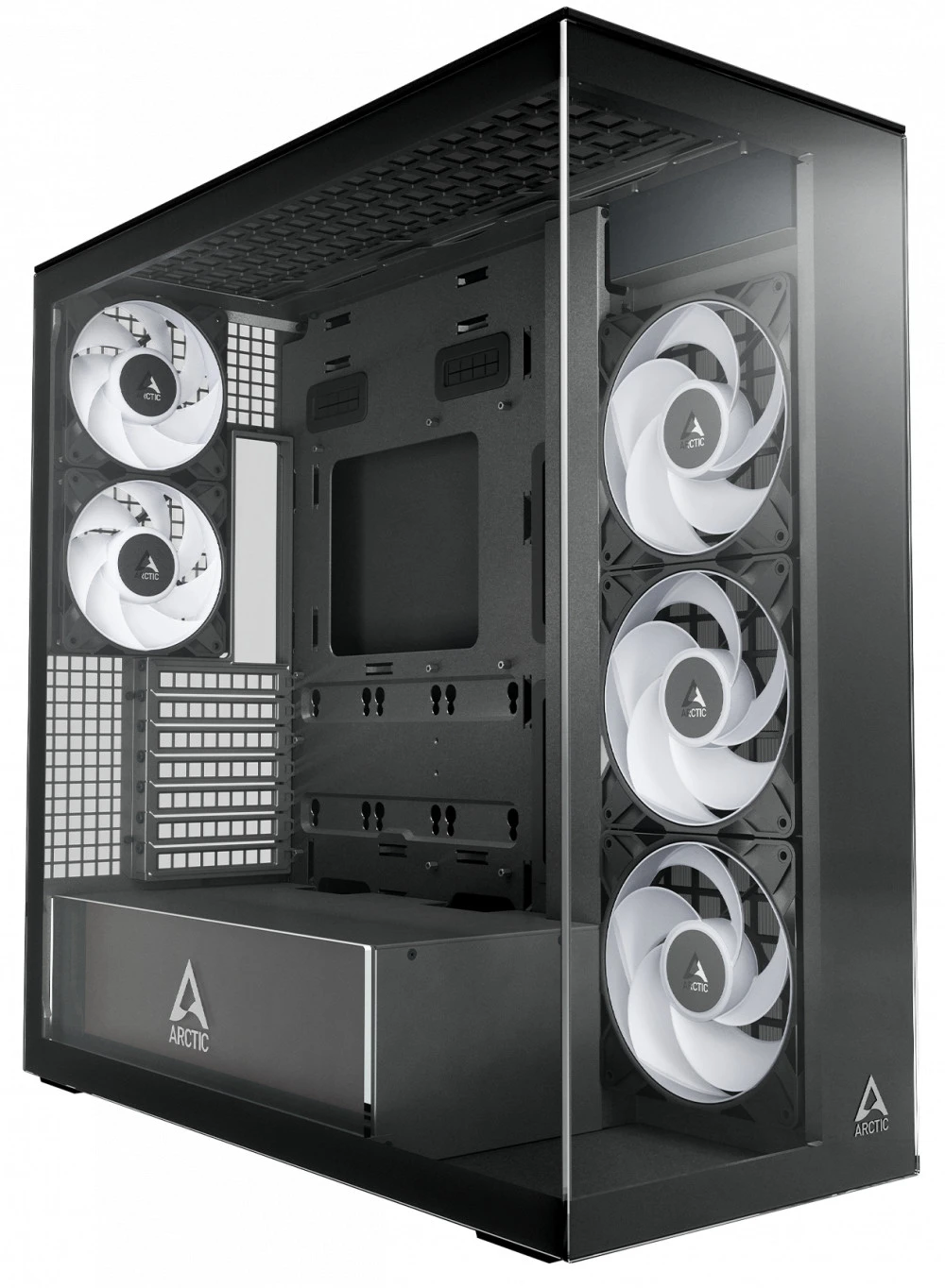Компьютерный корпус Arctic Xtender Black(Clear Glass), 5 ARGB FAN, USB-C, 2xUSB-A, E-ATX