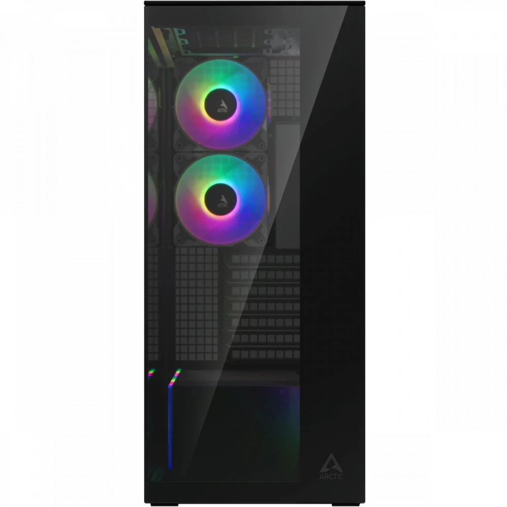 Компьютерный корпус Arctic Xtender Black(Mirror Glass), 5 ARGB FAN, USB-C, 2xUSB-A, E-ATX — 2