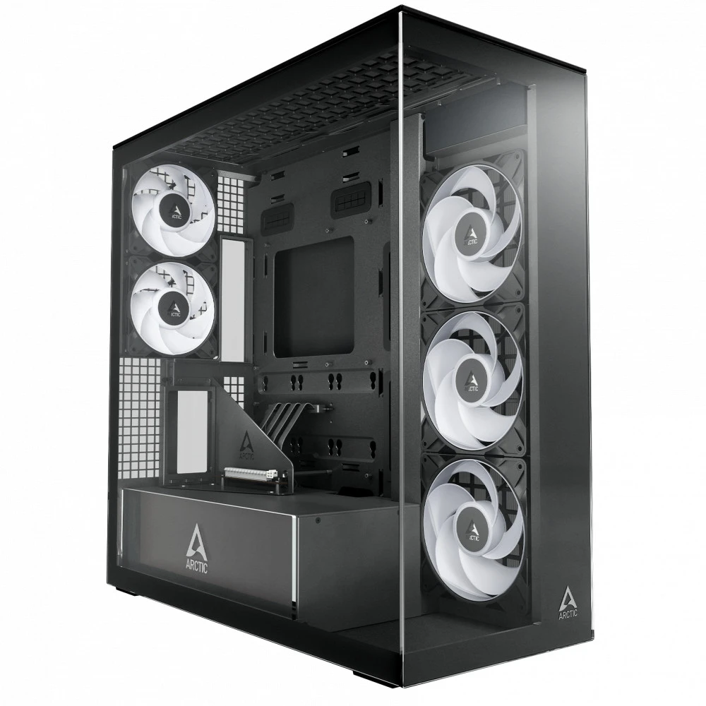 Компьютерный корпус Arctic Xtender VG Black(Clear Glass), 5 ARGB FAN, USB-C, 2xUSB-A, E-ATX