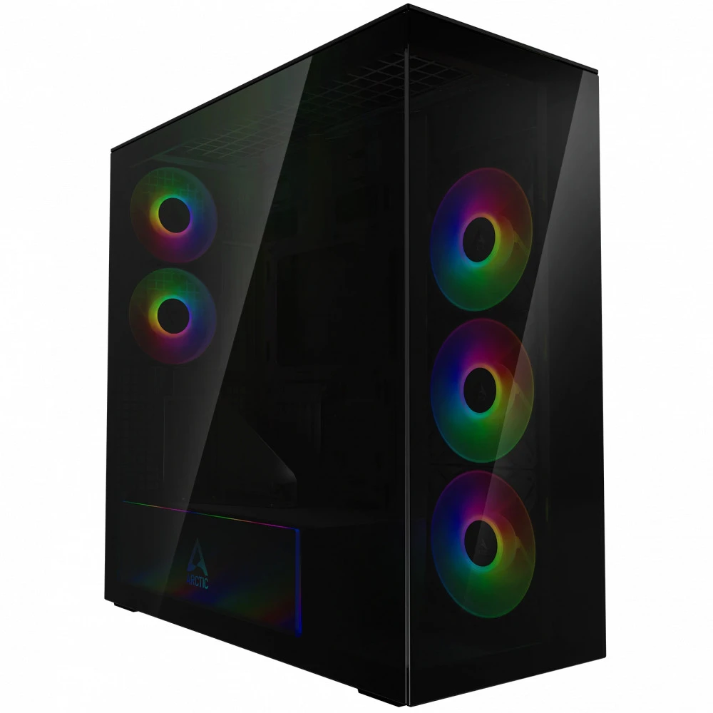 Компьютерный корпус Arctic Xtender VG Black(Tinted Glass), 5 ARGB FAN, USB-C, 2xUSB-A, E-ATX