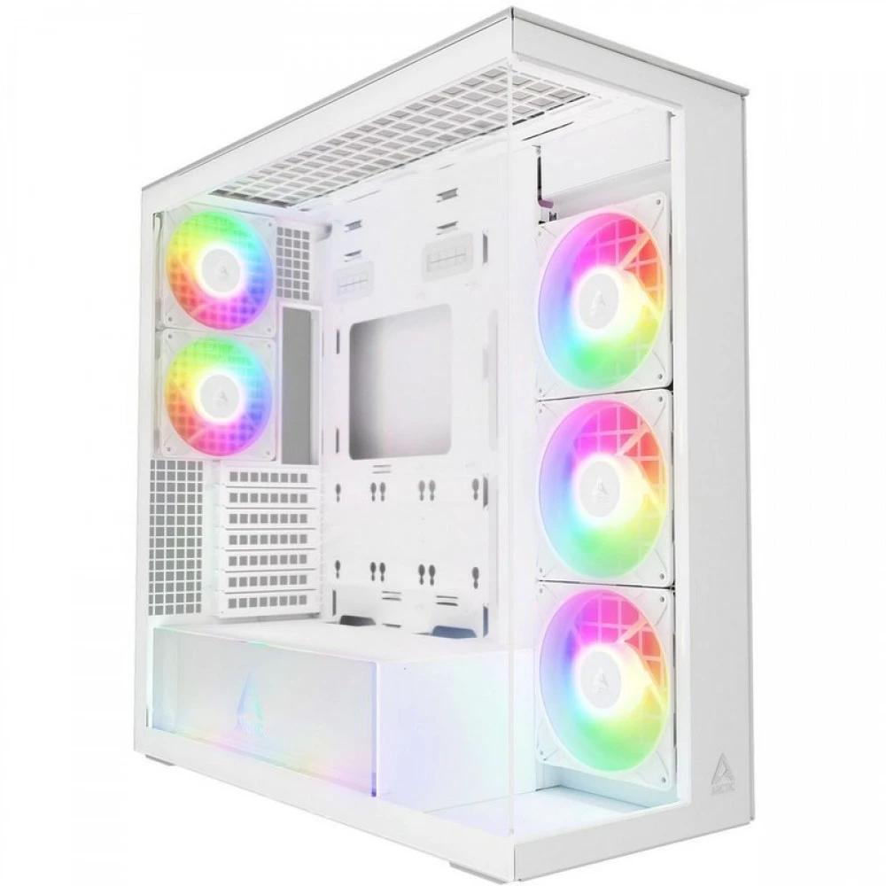 Компьютерный корпус Arctic Xtender White(Clear Glass), 5 ARGB FAN, USB-C, 2xUSB-A, E-ATX