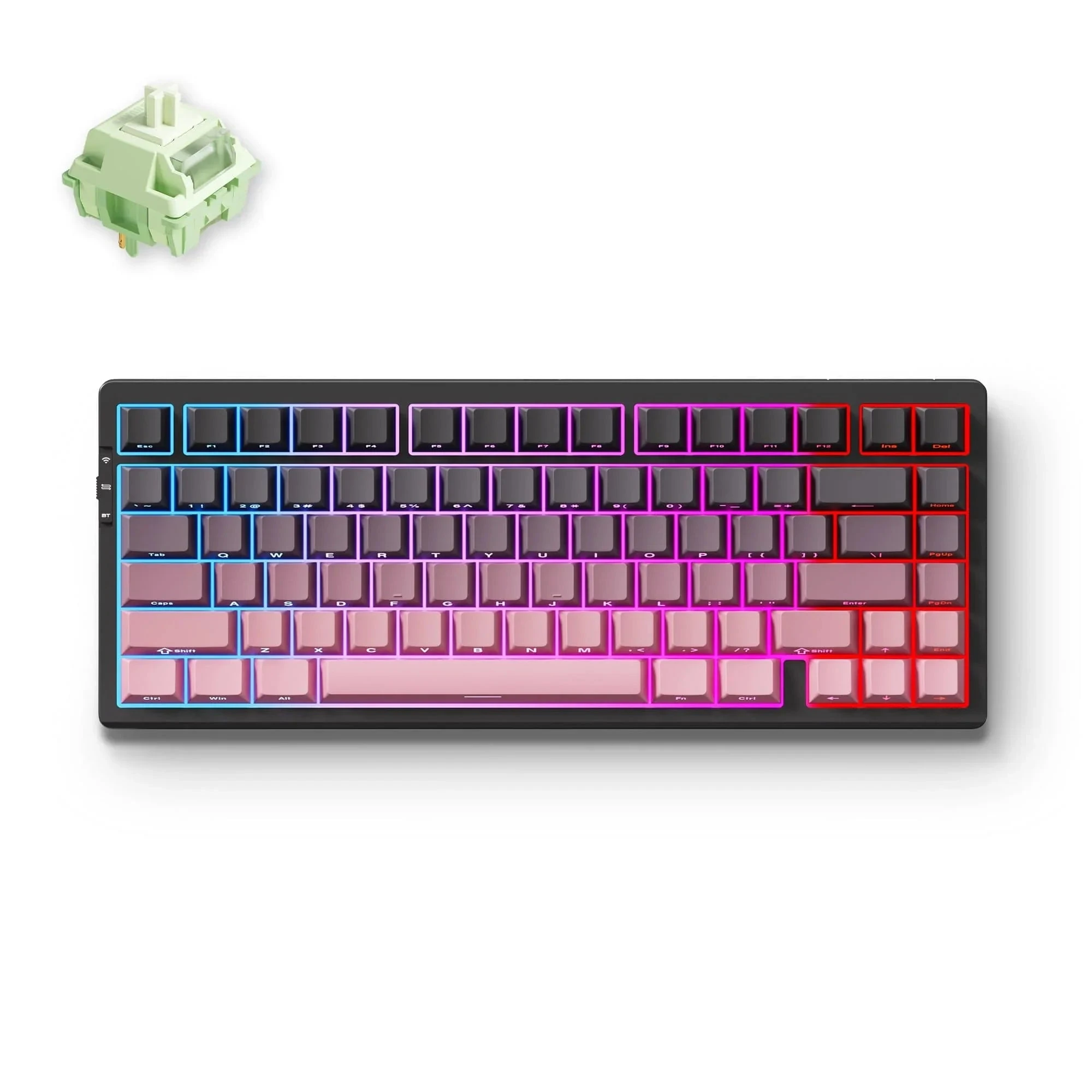 Клавиатура MCHOSE G75 PRO, Black Pink, Matcha Latte Switch V2, EN, 8000mAh, Wireless