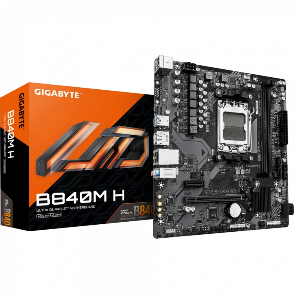 Материнская плата GIGABYTE B840M H, AM5, 2xDDR5, PCIe4.0, HDMI+DP, M.2, mATX — 4
