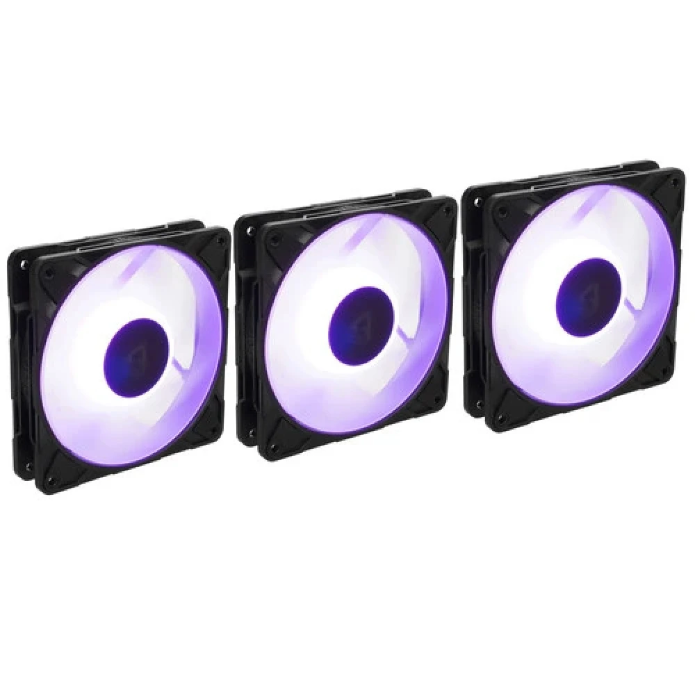 Кулер для корпуса ARCTIC P12 Pro LN ARGB 3 Pack (Black), ACFAN00347A, 12cm, PWM 450-2000rpm, 4Pin