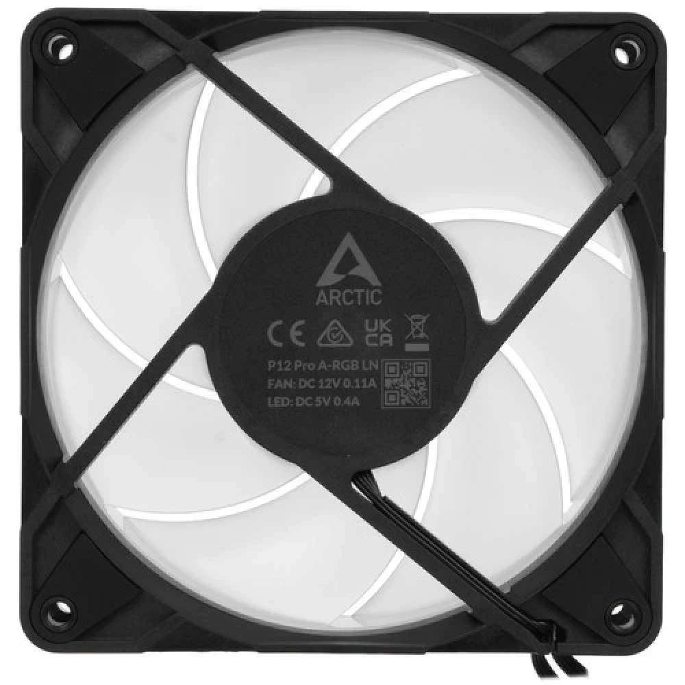 Кулер для корпуса ARCTIC P12 Pro LN ARGB 3 Pack (Black), ACFAN00347A, 12cm, PWM 450-2000rpm, 4Pin — 3