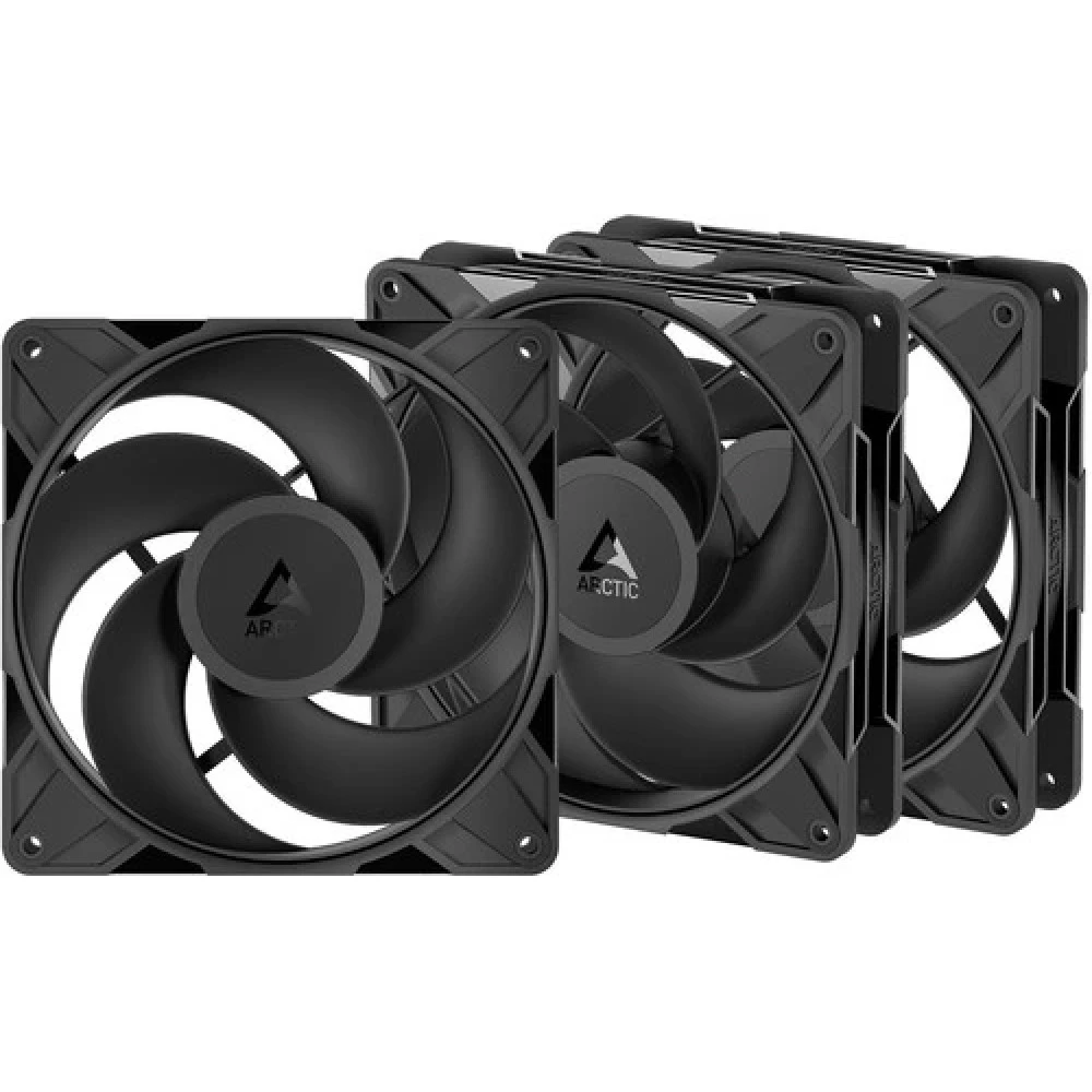 Кулер для корпуса ARCTIC P14 Pro Reverse 3 Pack (Black), ACFAN00330A, 14cm, 400-2500rpm, 4Pin, Fluid