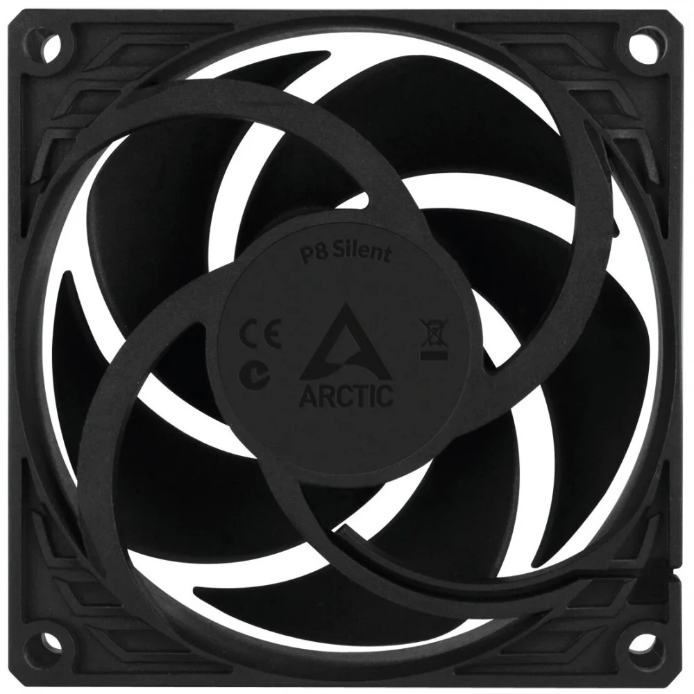 Кулер для корпуса ARCTIC P8 Silent (Black), ACFAN00152A, 8cm, 1600rpm, 3Pin, Fluid Dynamic Bearing — 4