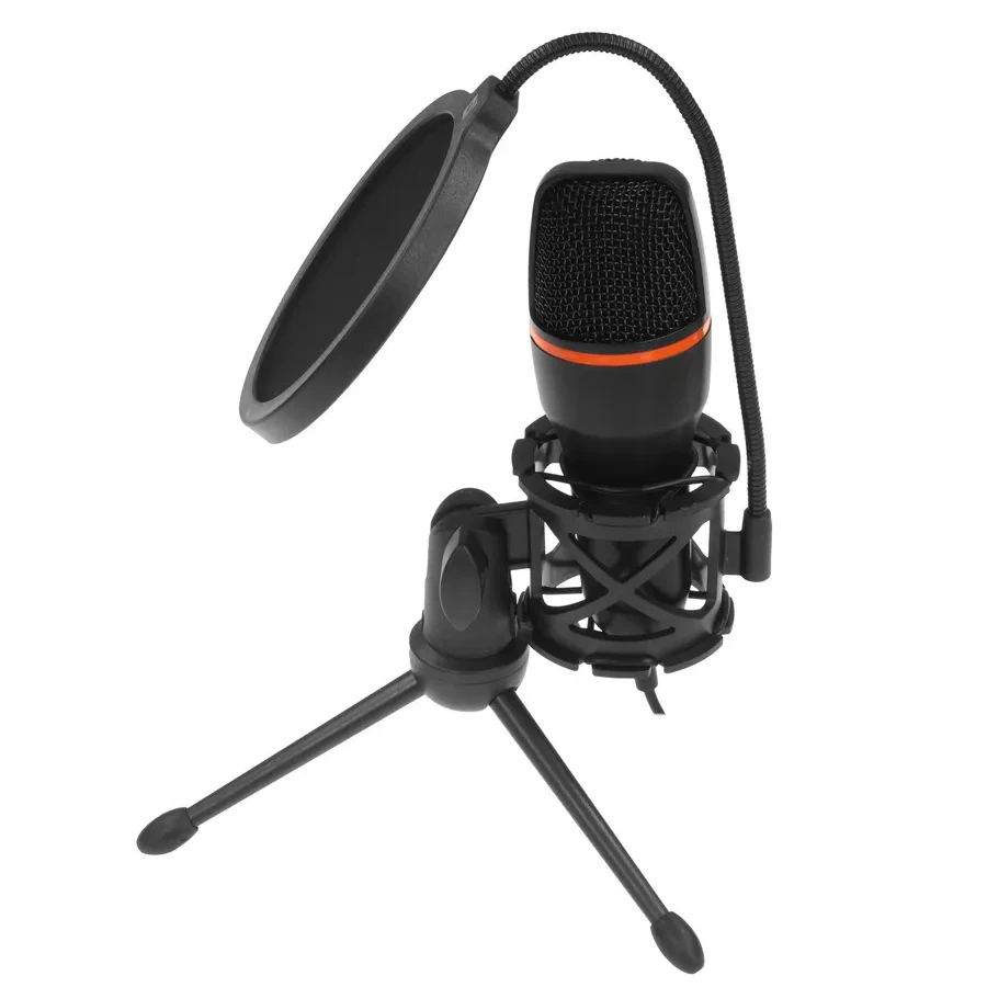 Микрофон Defender Forte GMC 300, 100Hz-10kHz, -120dB/mkb, 2200Om, 1.5m, USB — 2