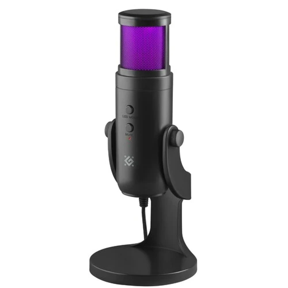 Микрофон Defender Galactar GMC 250, 20Hz-20kHz, -32dB/mkb, 2200 Om, 1.5m, USB, Black — 5