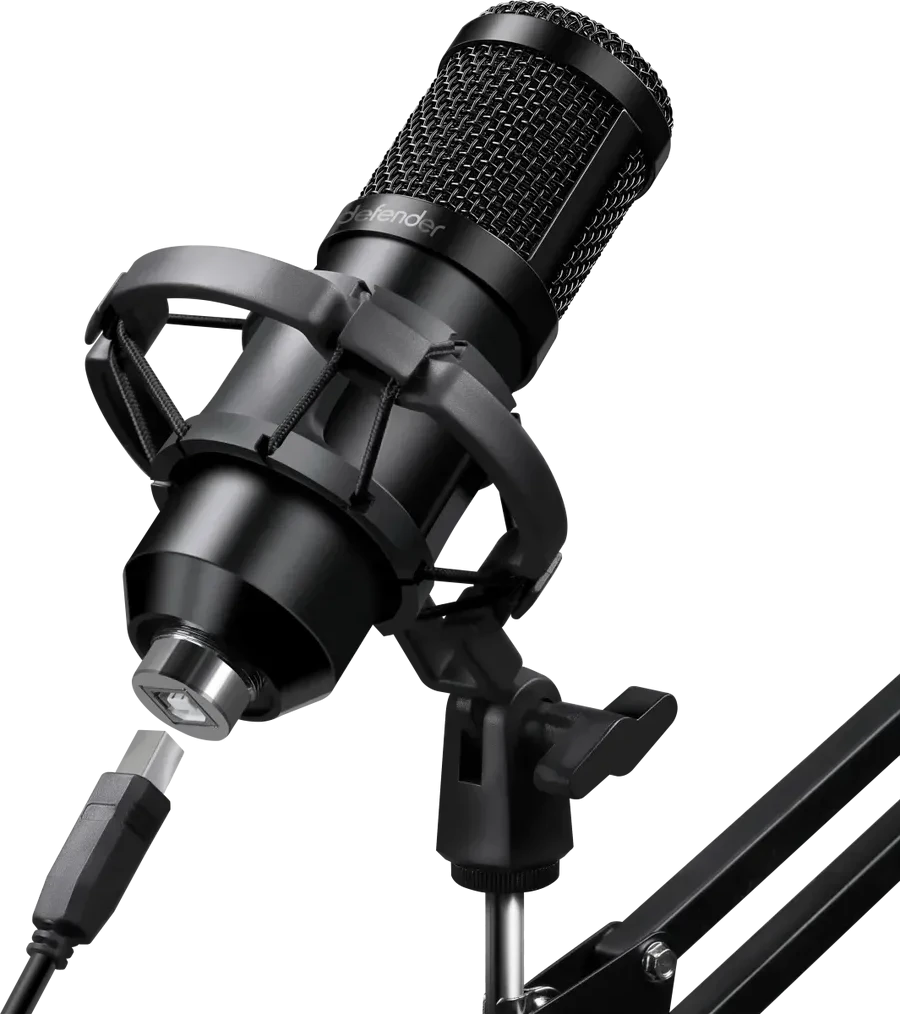 Микрофон Defender Space GMC 450, 20Hz-20kHz, -34dB/mkb, 2200Om, 1.25m, USB — 2
