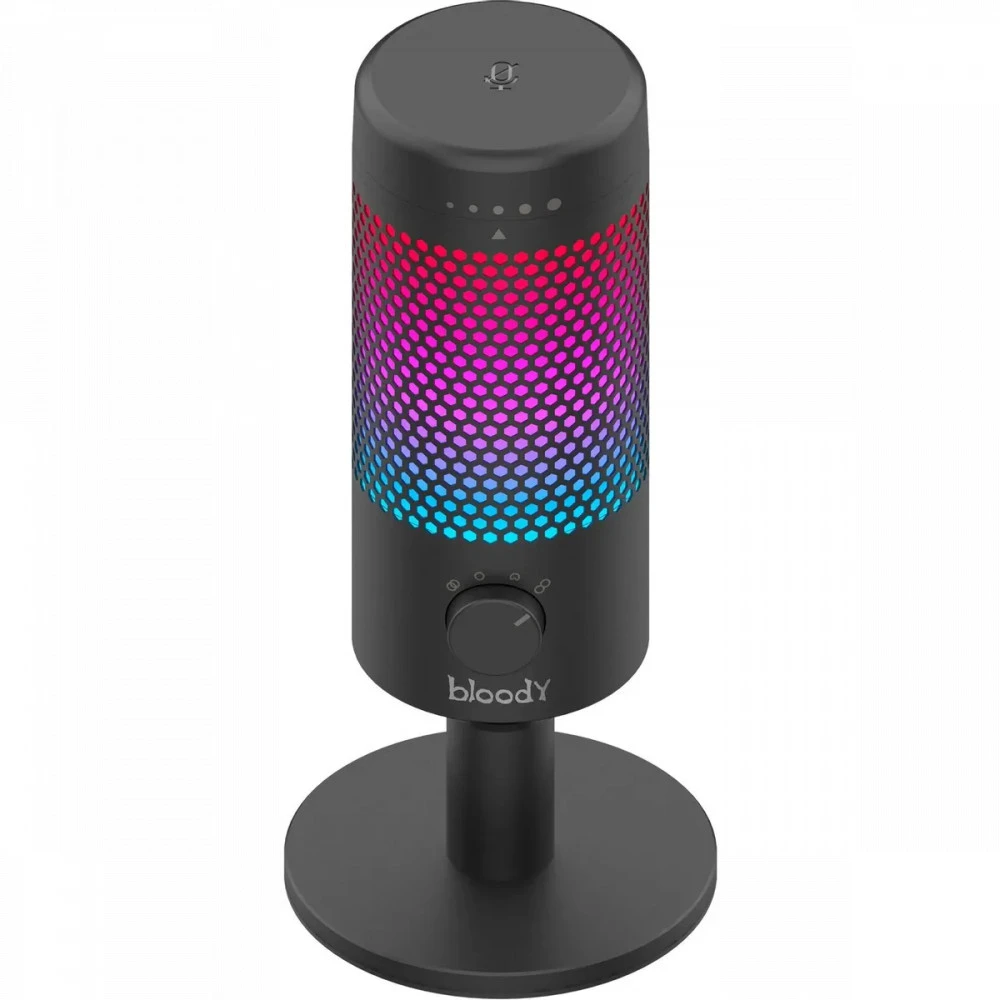 Микрофон A4Tech Bloody GM50 Pro, 20Hz-20kHz, 37dB, USB Type-C, 2.5m, RGB, Black — 2