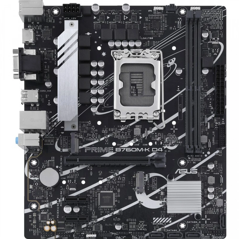 Материнская плата ASUS PRIME B760M-K D4, LGA1700, DDR4, mATX — 2