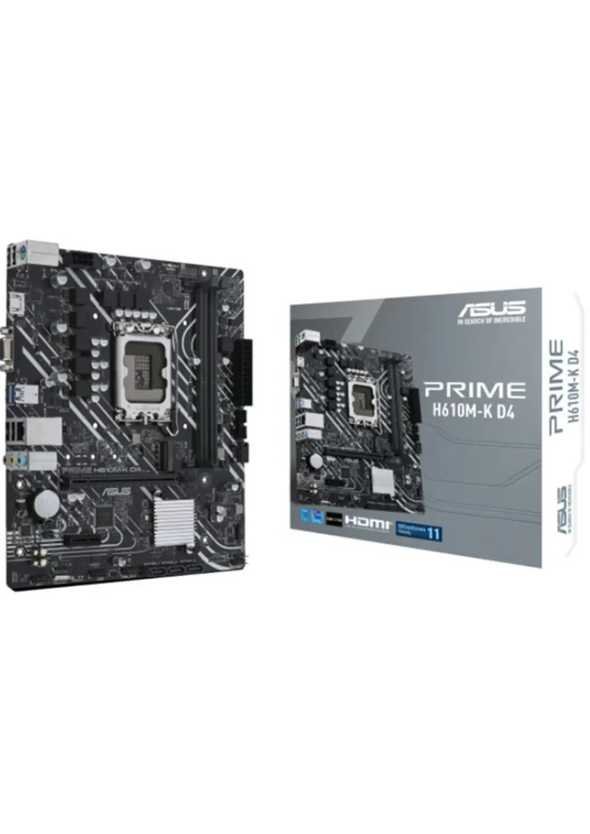 Материнская плата ASUS PRIME H610M-K D4, H610, LGA1700, DDR4, mATX