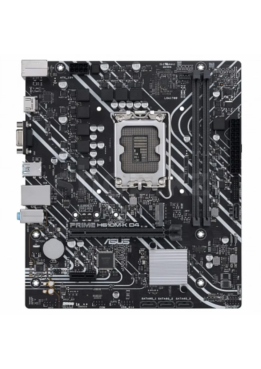Материнская плата ASUS PRIME H610M-K D4, H610, LGA1700, DDR4, mATX — 2
