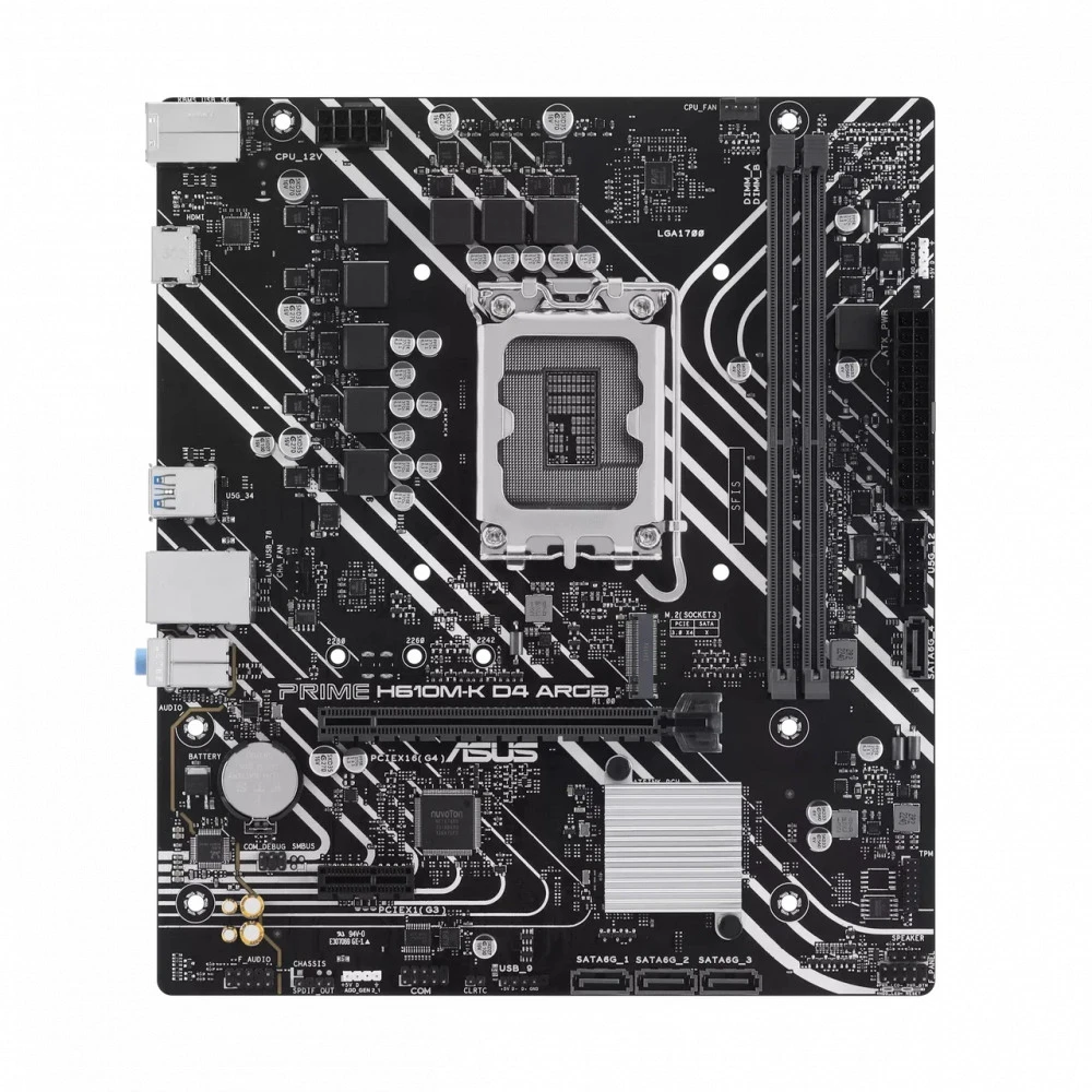 Материнская плата ASUS PRIME H610M-K D4, H610, LGA1700, DDR4, mATX — 3