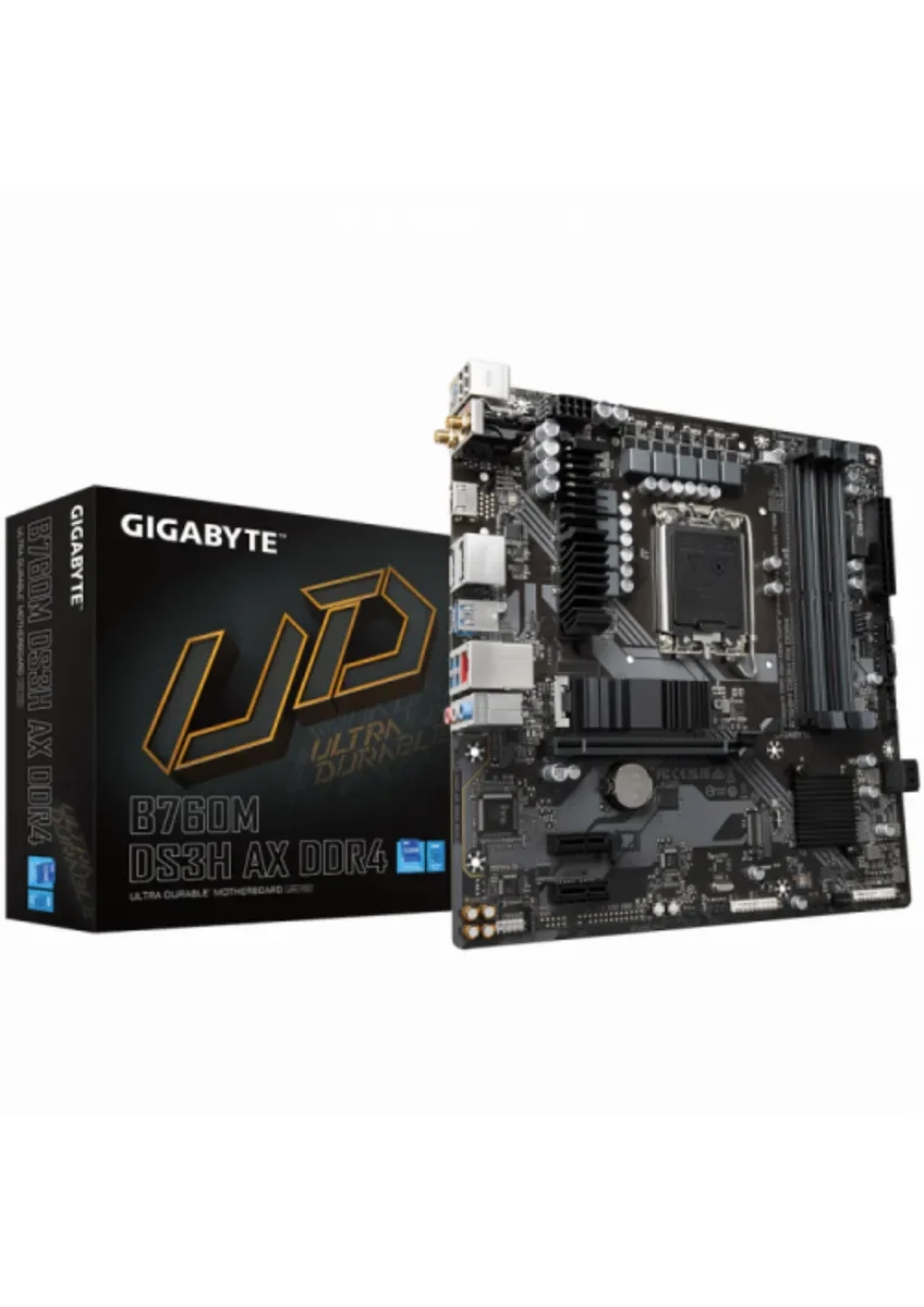 Материнская плата Gigabyte B760M DS3H AX, B760, DDR4, mATX