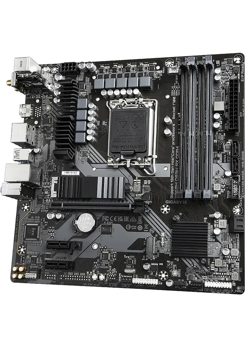 Материнская плата Gigabyte B760M DS3H AX, B760, DDR4, mATX — 2