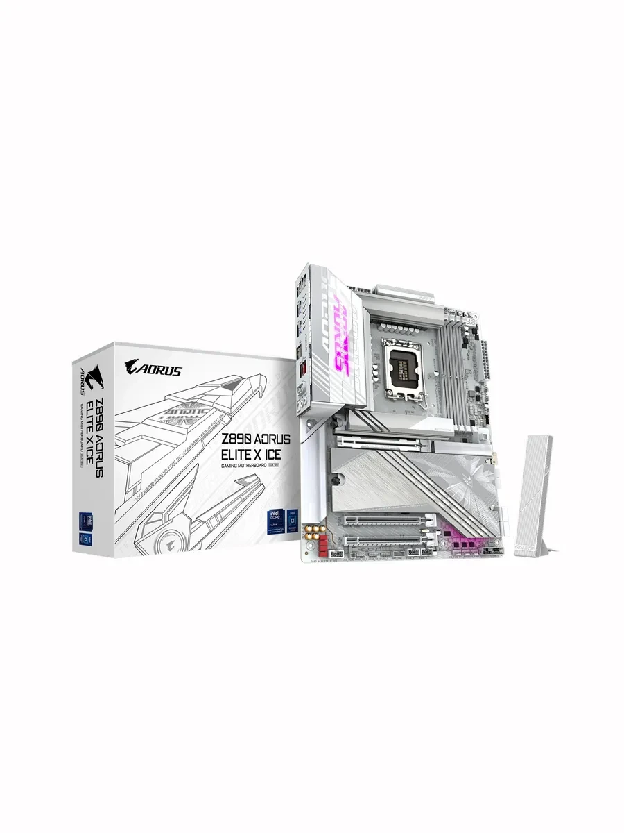 Материнская плата Gigabyte Z890 A ELITE X ICE 1.1, 1851, DDR5, Wi-Fi 7 — 2