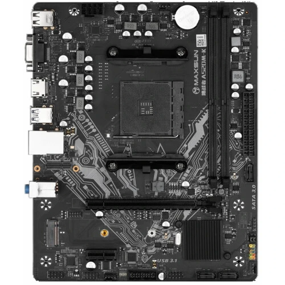 Материнская плата MaxSun Challenger A520M-K, AM4, DDR4, mATX — 4