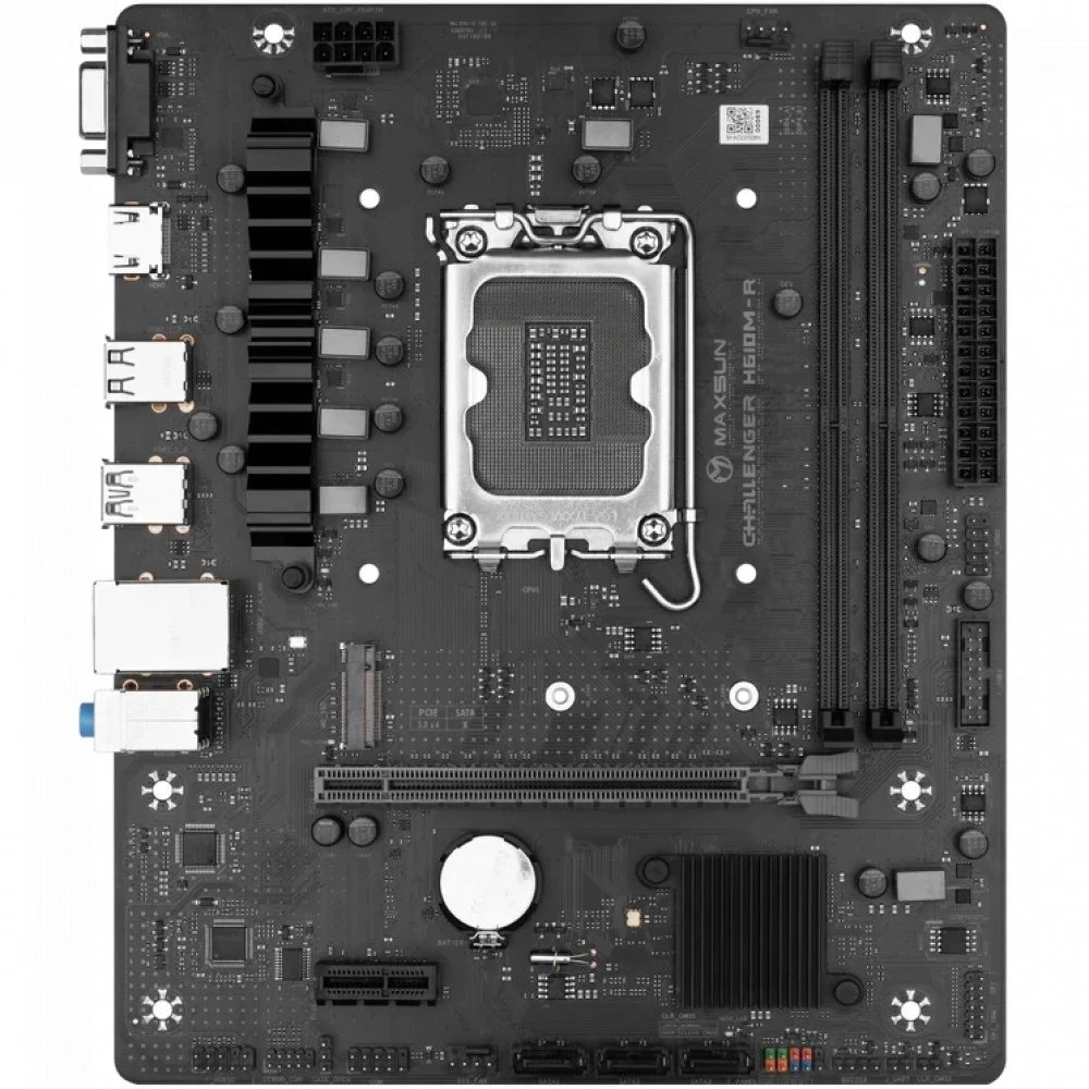 Материнская плата MaxSun Challenger H610M-R, LGA1700, DDR4, mATX — 2