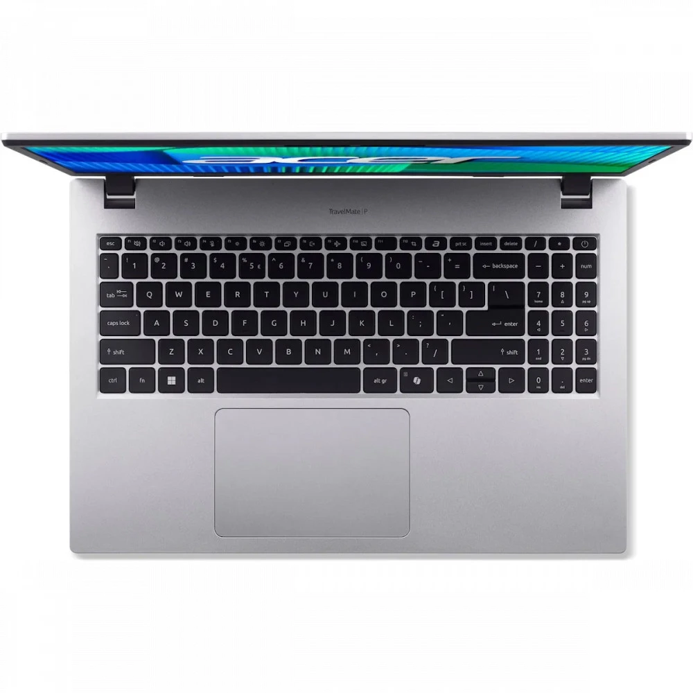 Ноутбук Acer/ TravelMate P215/ TMP215-55/ FHD Acer ComfyView LED LCD/ Intel Core- i5-1334U / UMA/ DDR5 Memory/ PCIe NVMe SSD/ INTEL 2x2 AX+BT/ Silver/ Без ОС, Intel Core i5-1334U, 16 ГБ, 512 ГБ, 15.6" — 2