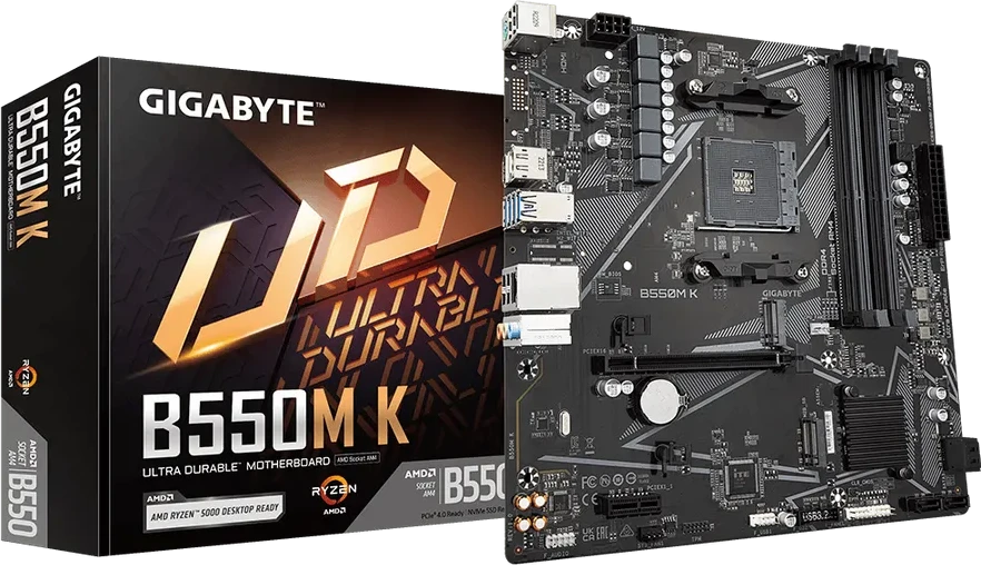 Материнская плата Gigabyte B550M K, AM4, DDR4, mATX