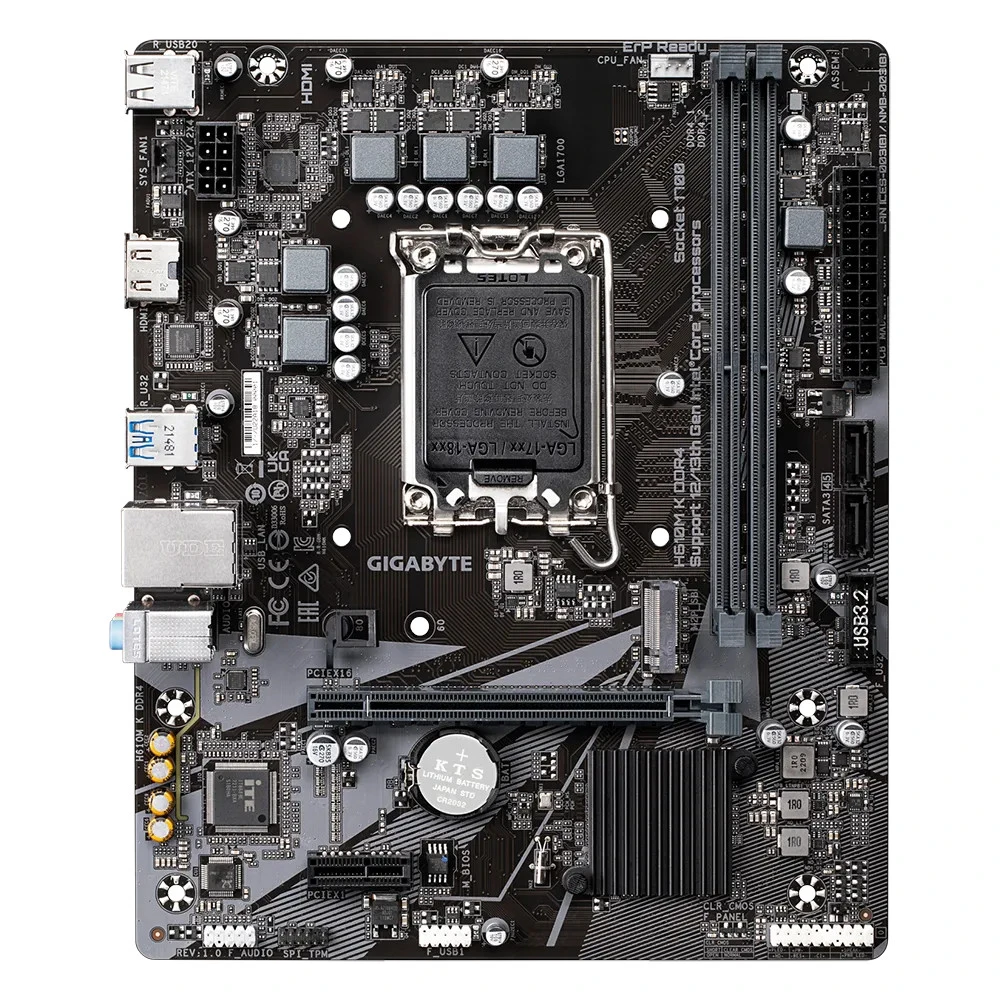 Материнская плата GIGABYTE H610M K DDR4, LGA1700, DDR4, mATX — 2