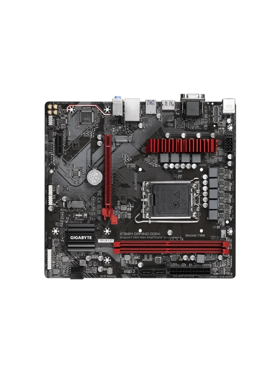 Материнская плата Socket1700 mATX Gigabyte B760M GAMING, DDR4