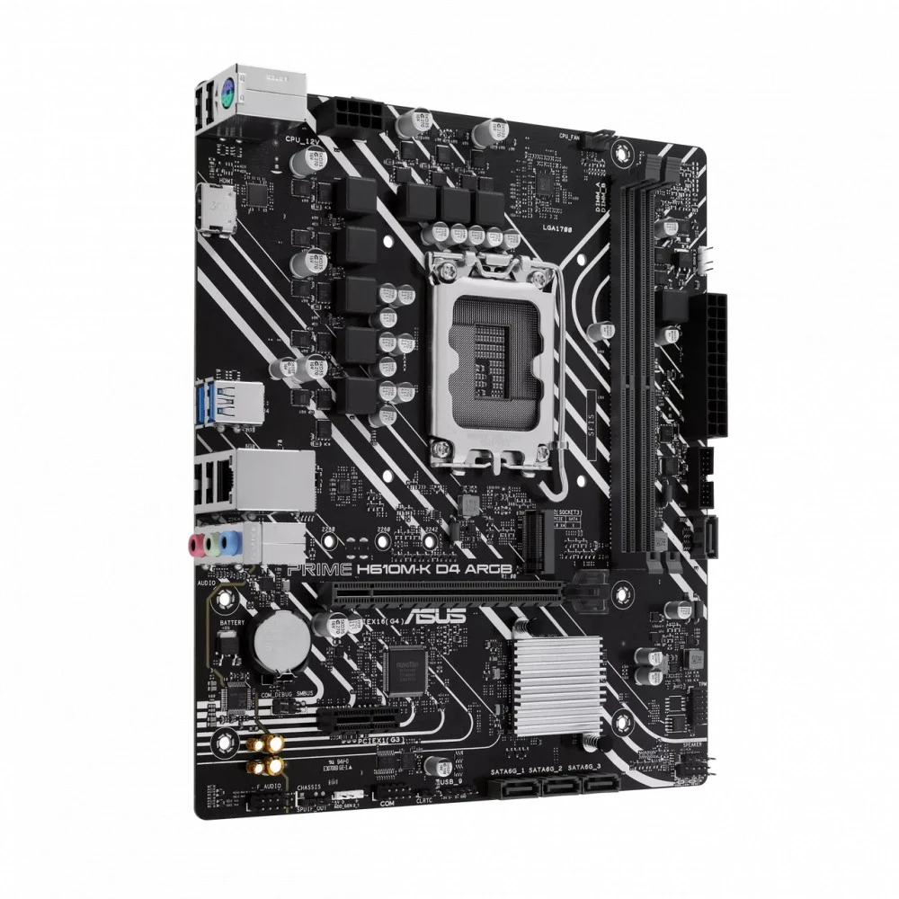 Материнская плата ASUS PRIME H610M-K D4 ARGB, LGA1700, DDR4, mATX — 3
