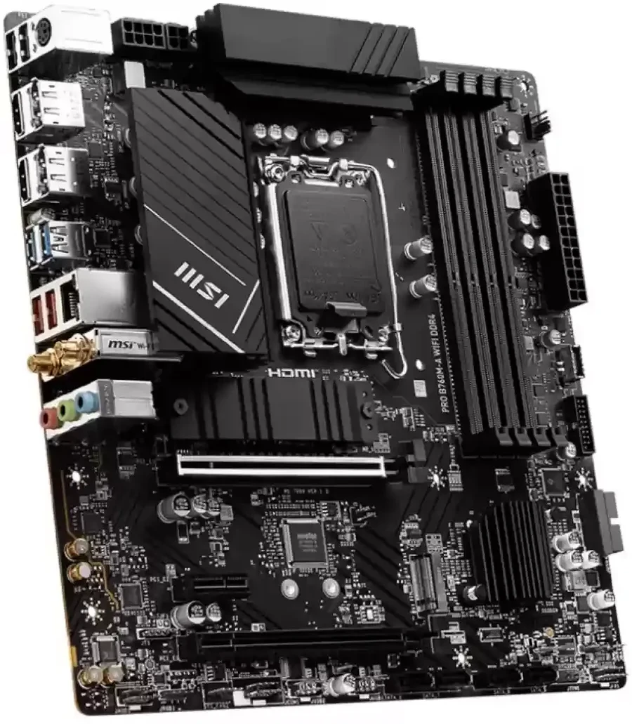 Материнская плата MSI PRO B760M-A WIFI, LGA1700, DDR5, mATX