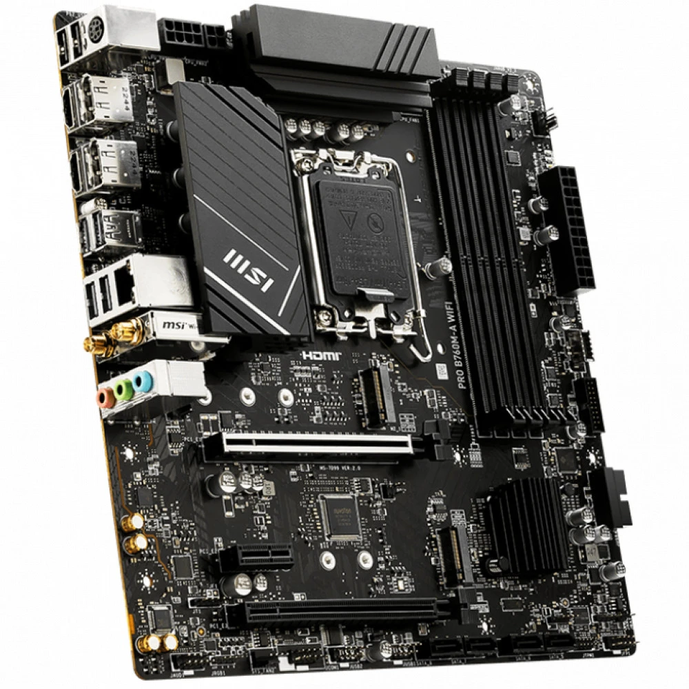 Материнская плата MSI PRO B760M-A WIFI, LGA1700, DDR5, mATX — 3