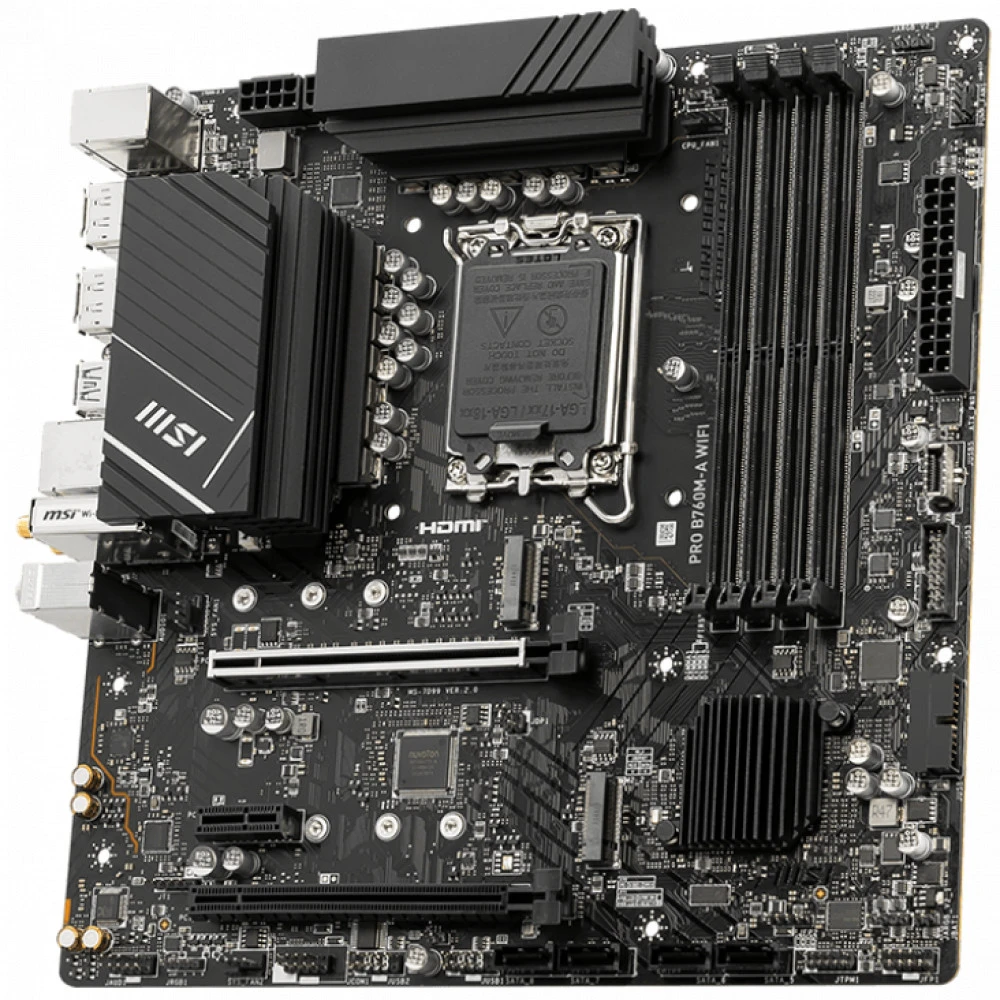 Материнская плата MSI PRO B760M-A WIFI, LGA1700, DDR5, mATX — 5