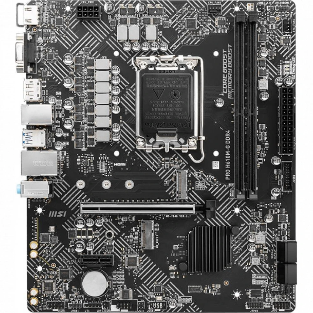 Материнская плата MSI PRO H610M-G DDR4, LGA1700, DDR4, mATX — 3