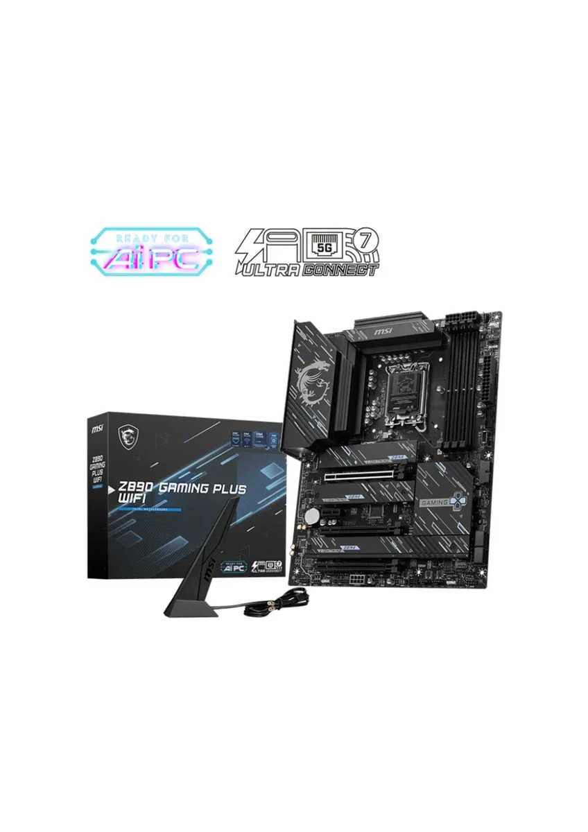 Материнская плата MSI Z890 GAMING PLUS WIFI, LGA1851, DDR5, ATX