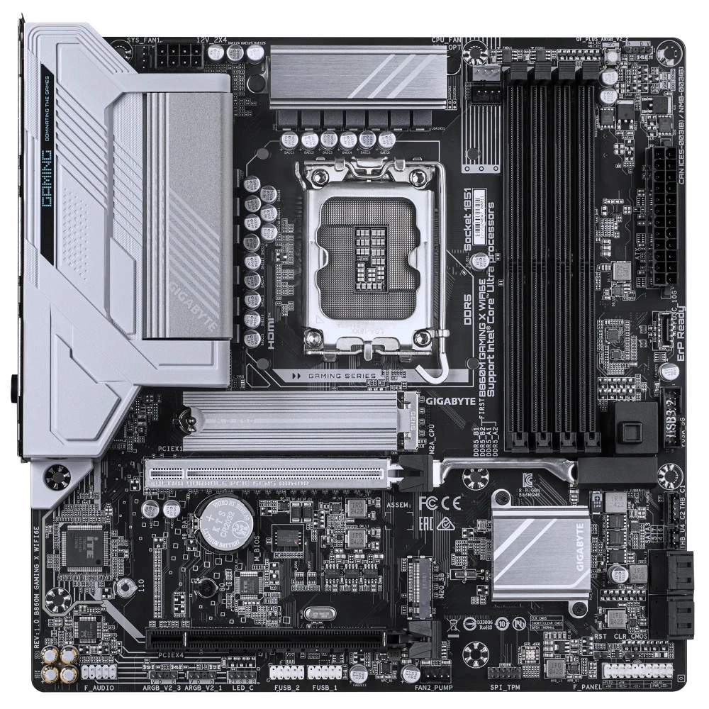 Материнская плата Gigabyte B860M GAMING X WiFi6E, LGA1851, mATX