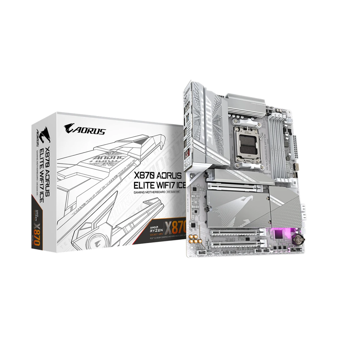 Материнская плата Gigabyte X870 AORUS ELITE WiFi7 ICE, ATX