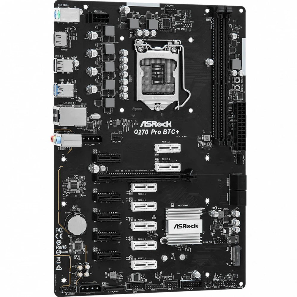 Материнская плата ASRock Q270 PRO BTC+, LGA1151, DDR4, ATX — 2