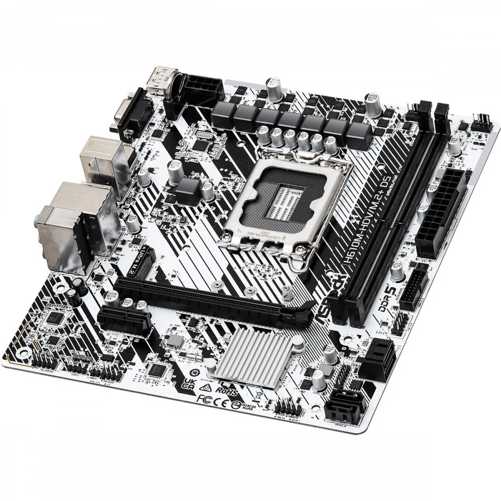 Материнская плата ASRock H610M-HDV/M.2+D5, LGA1700, DDR5, mATX — 3