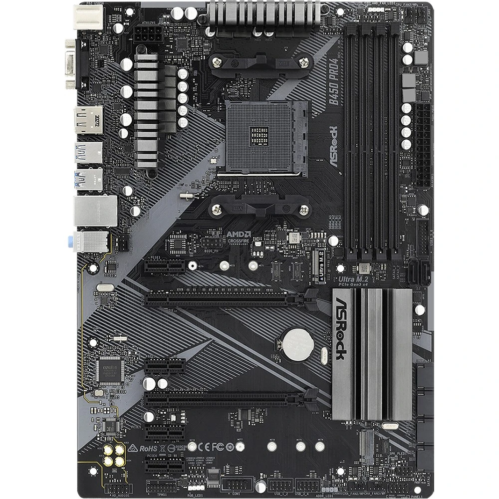 Материнская плата ASRock B450 PRO4 R2.0, AM4, DDR4, mATX — 2
