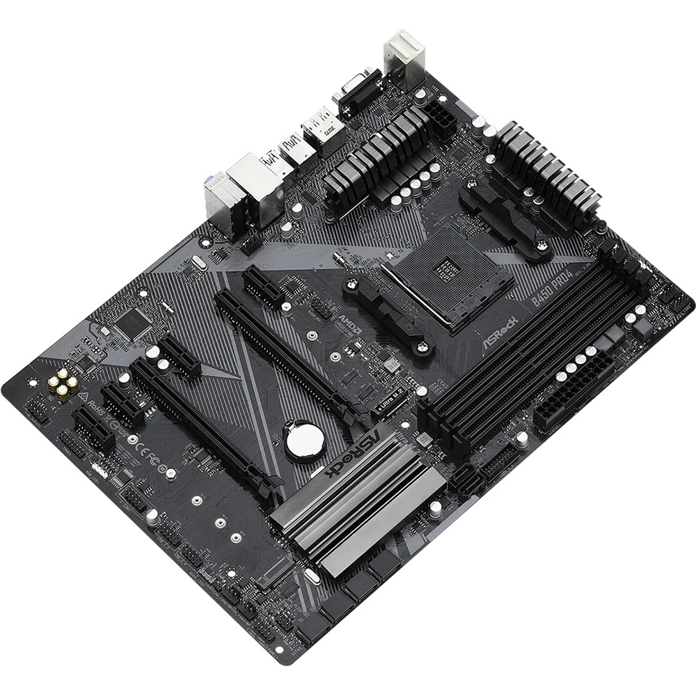 Материнская плата ASRock B450 PRO4 R2.0, AM4, DDR4, mATX — 3