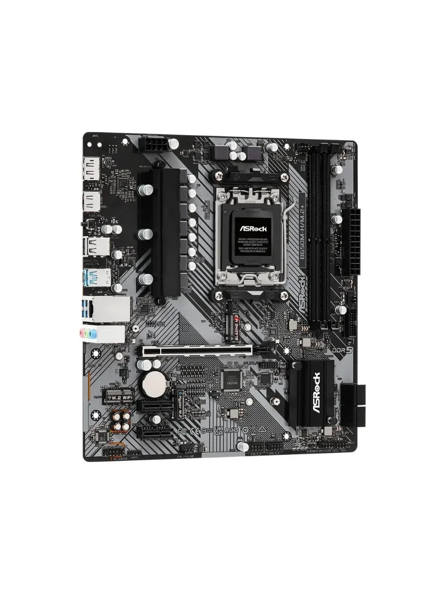 Материнская плата ASRock B650M-H/M.2+, AM5, DDR5, mATX — 2