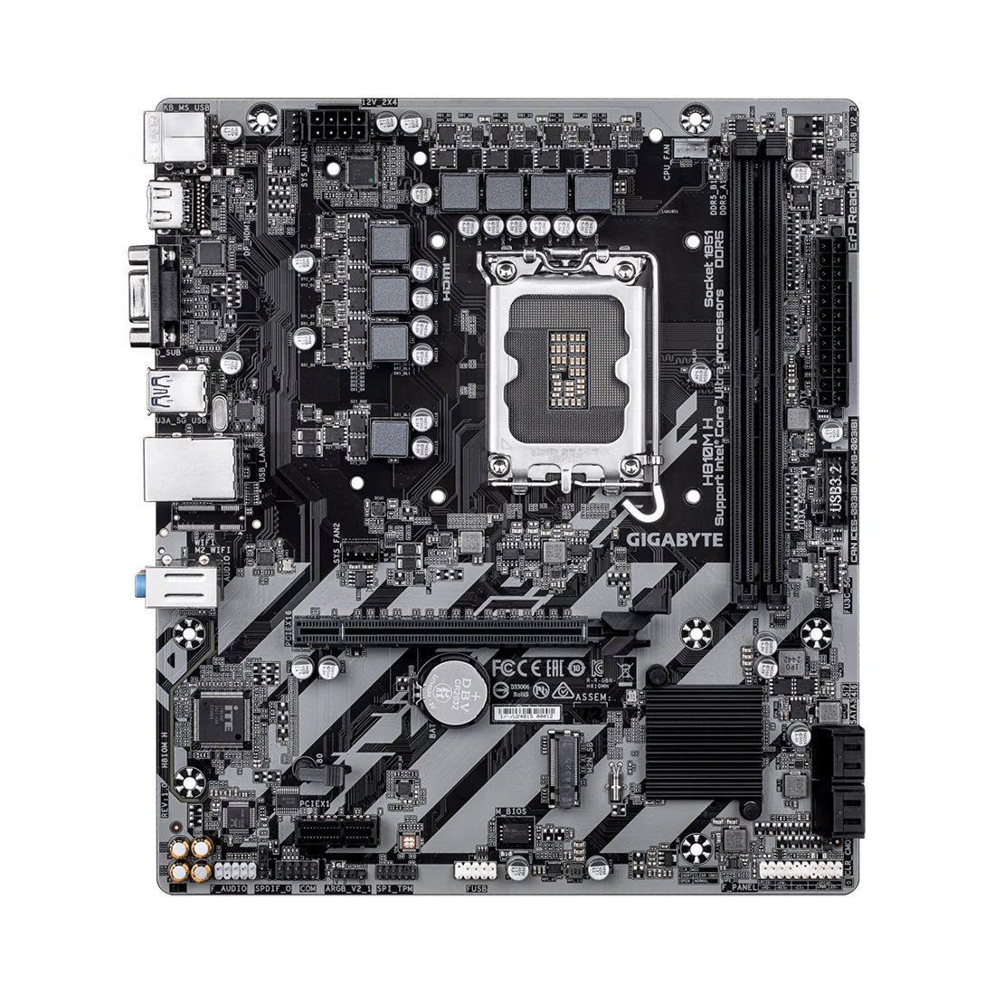 Материнская плата Gigabyte H810M H, LGA1700, DDR5, mATX — 2