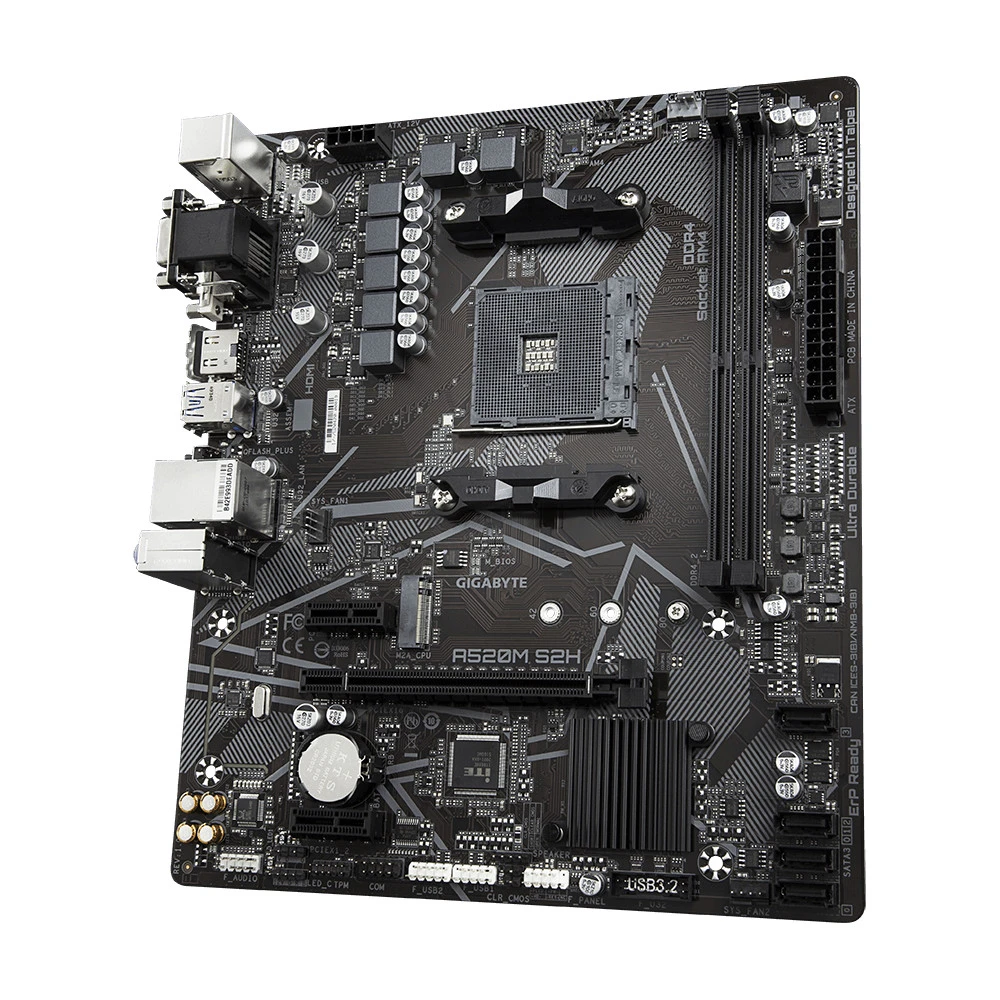 Материнская плата Gigabyte A520M S2H, AM4, DDR4, mATX — 5