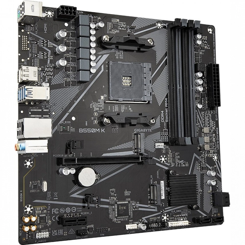Материнская плата Gigabyte B550M K, AM4, DDR4, mATX — 5